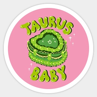 Taurus Baby Cake Sticker